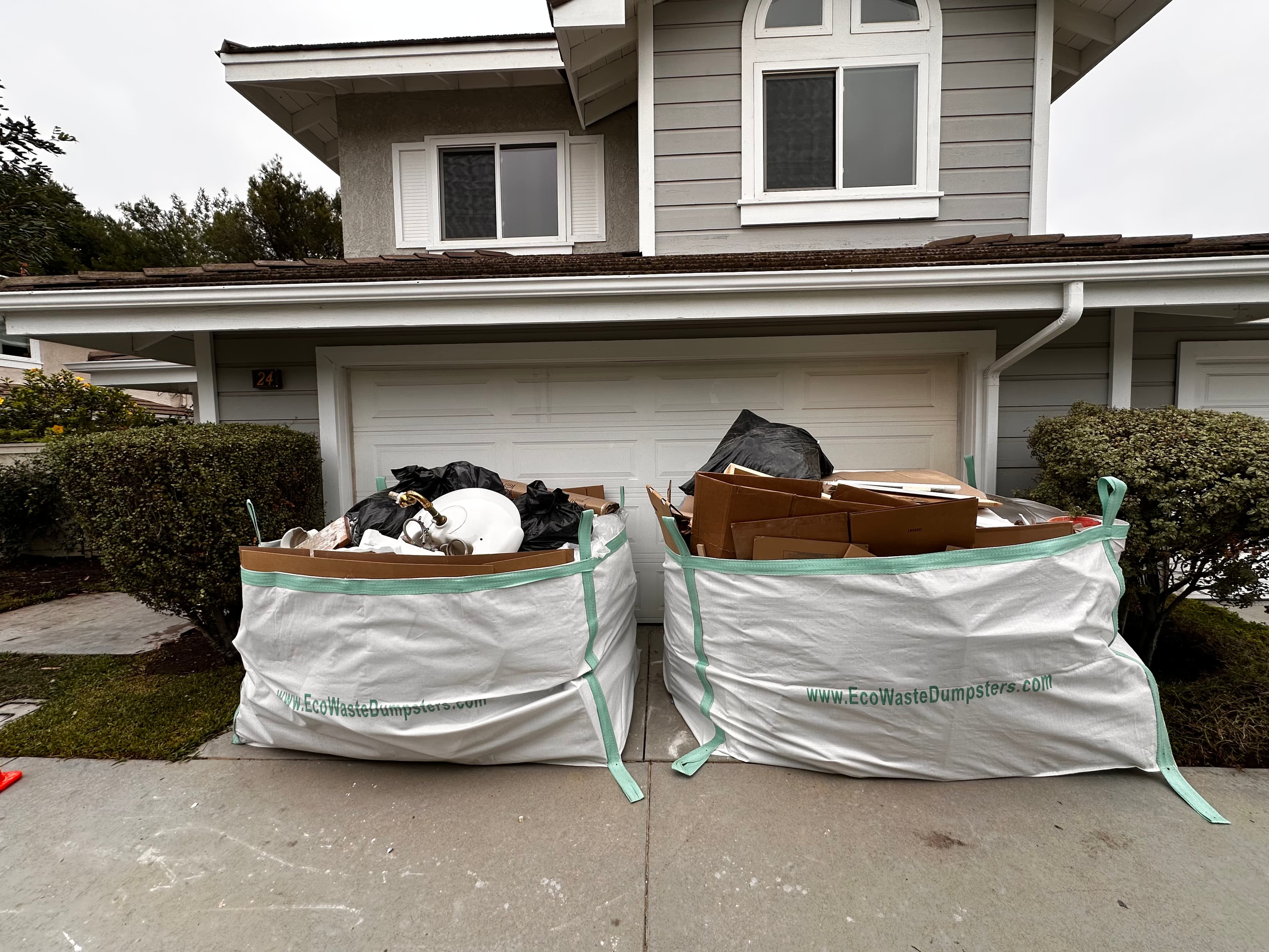 Dumpster bag background